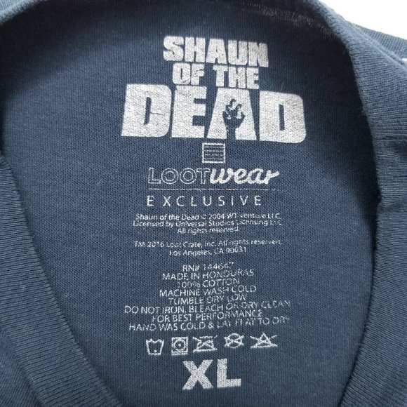 Shaun Of The Dead Shirt Mens XL Blue Short Sleeve Round Neck Cotton - Picture 7 of 10